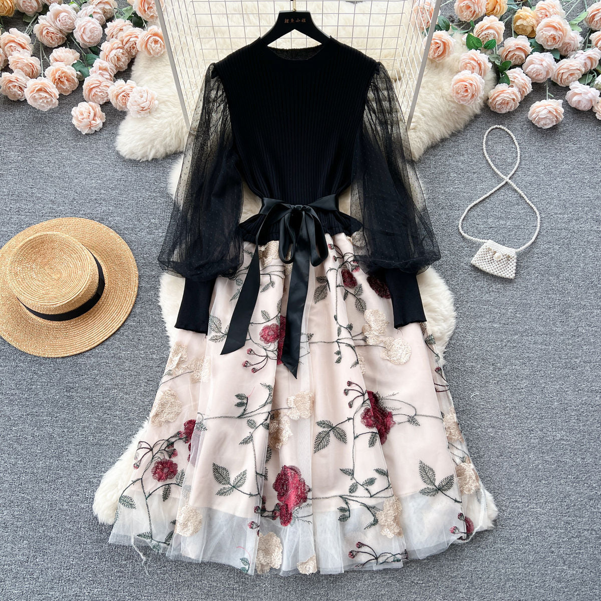 French Entry Lux Socialite Mesh Dress