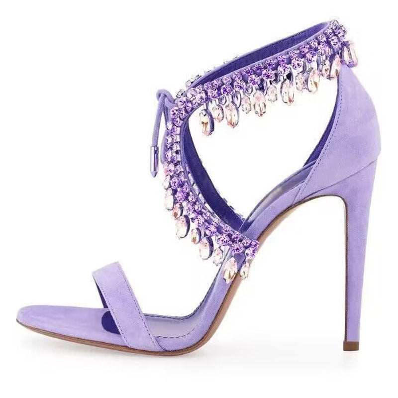 Stiletto Heel Rhinestone Simple Shoes