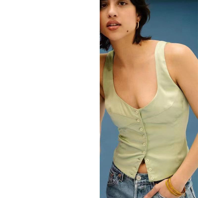 Square-neck Small Slip Top