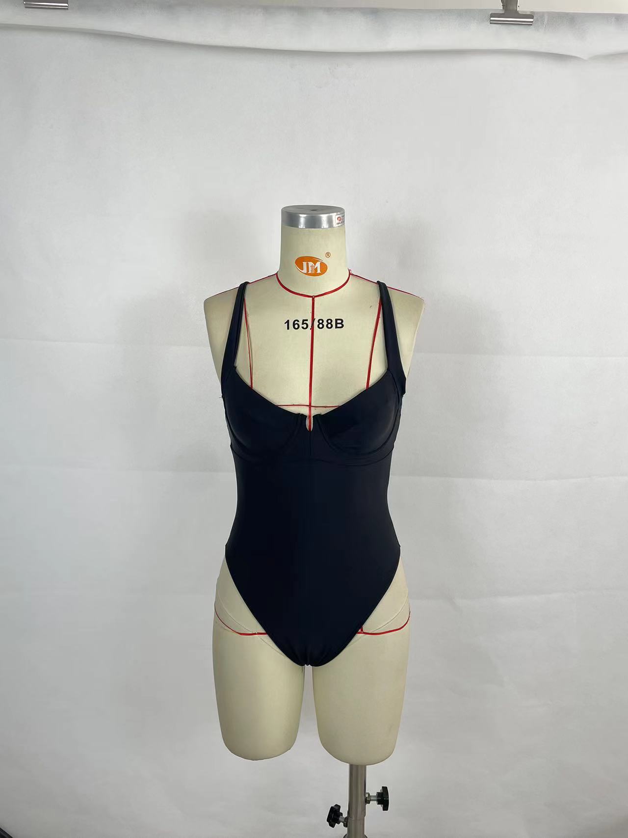 Women's Contrast Color One-piece Swimsuit