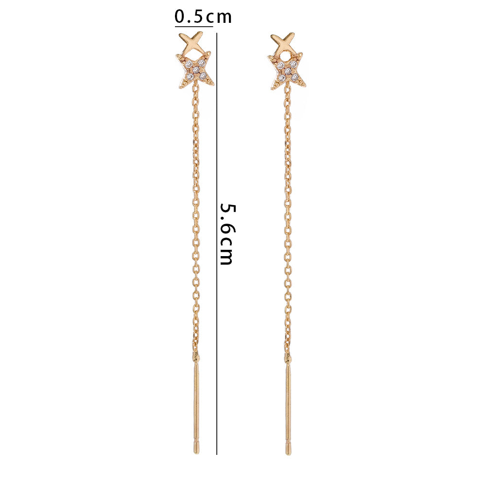 Micro-zircon Fashion Letter Earrings