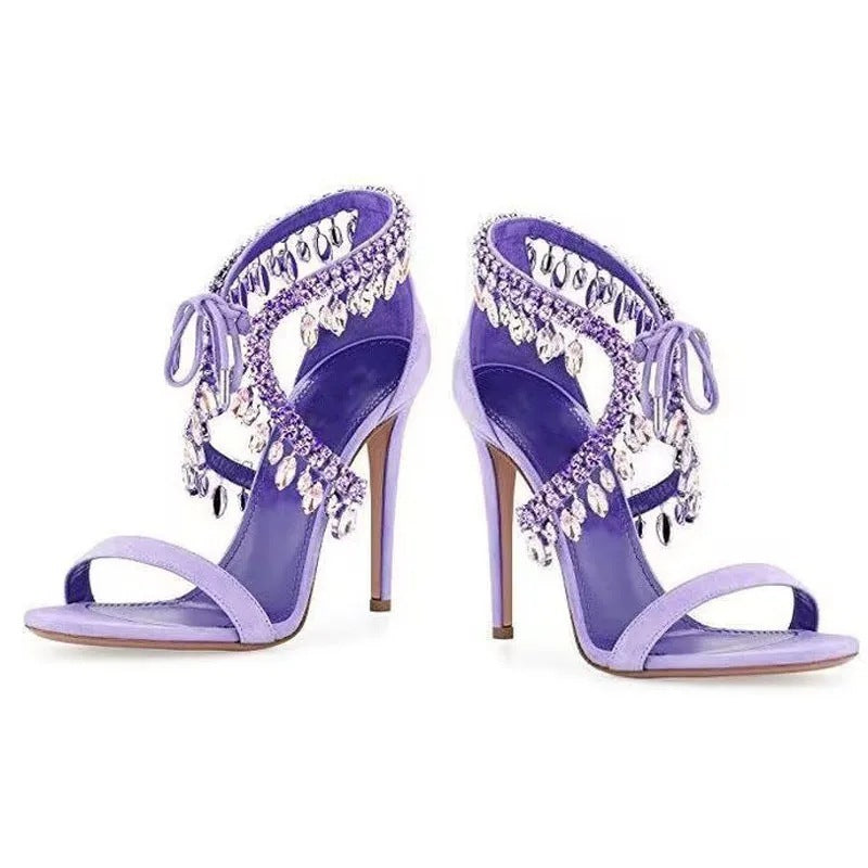 Stiletto Heel Rhinestone Simple Shoes