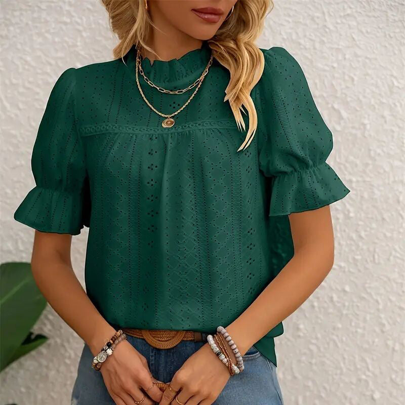 Women's Elegant Ruffle Detail Blouse