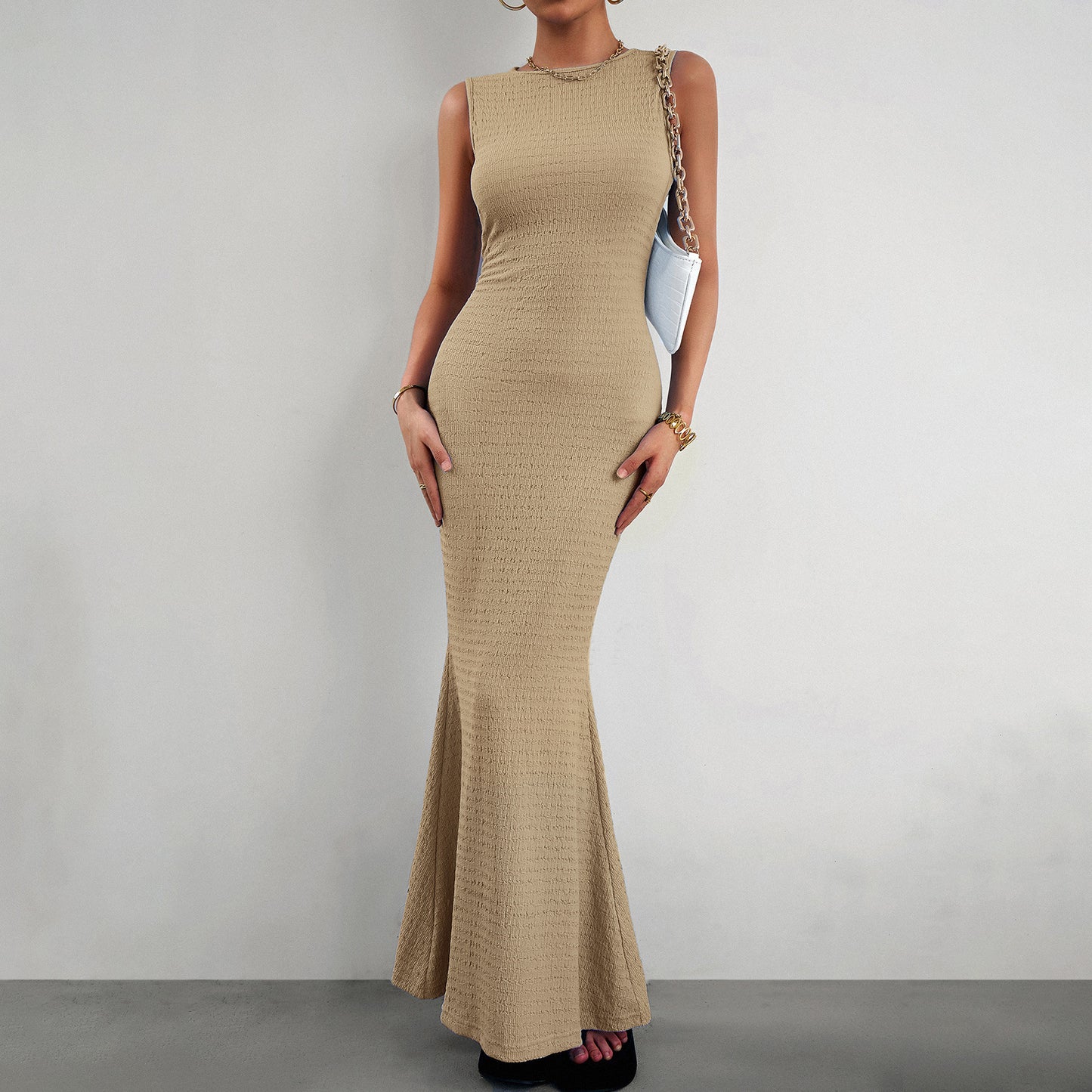 Women's Elegant Slim Vest Knitted Dress