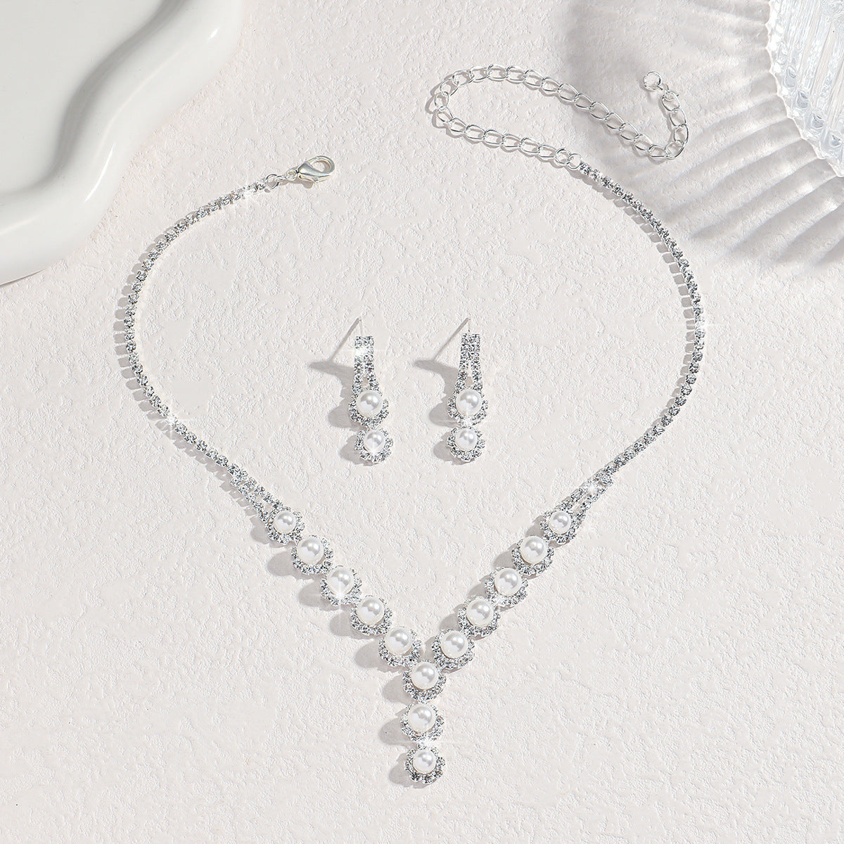 European Rhinestone Suit Necklace