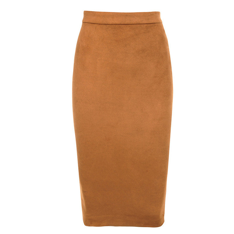 Velvet Leather Skirt
