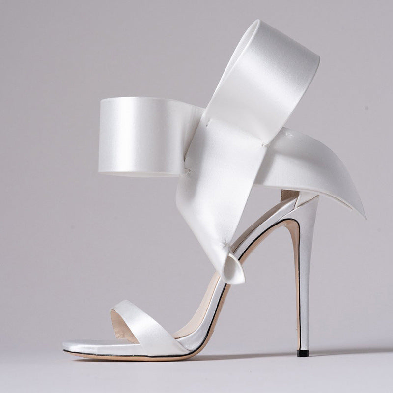 Oversized Bow Ankle-strap High Heel