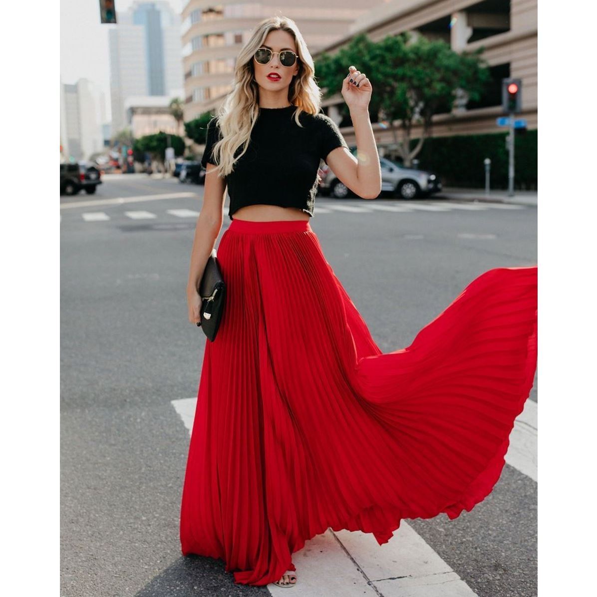 High Waist long skirt