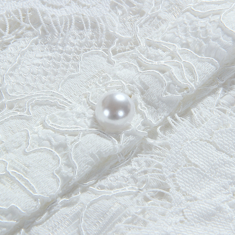 Socialite White Lace Suit Female