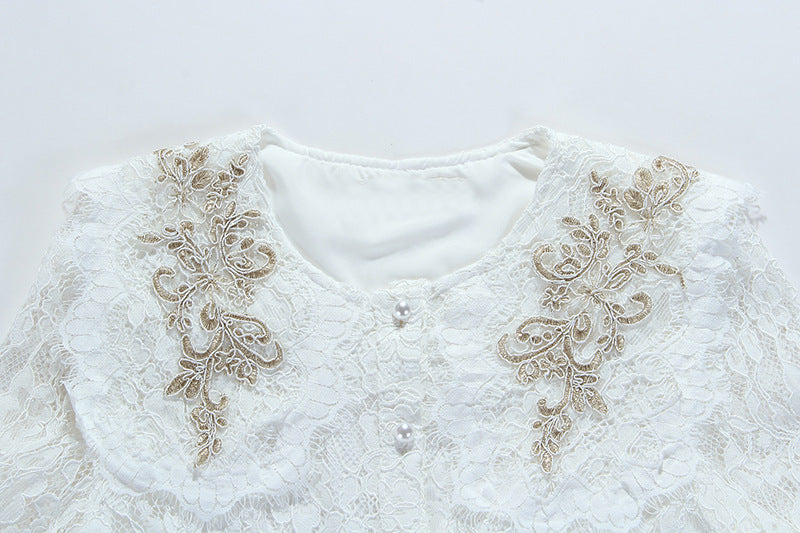 Socialite White Lace Suit Female