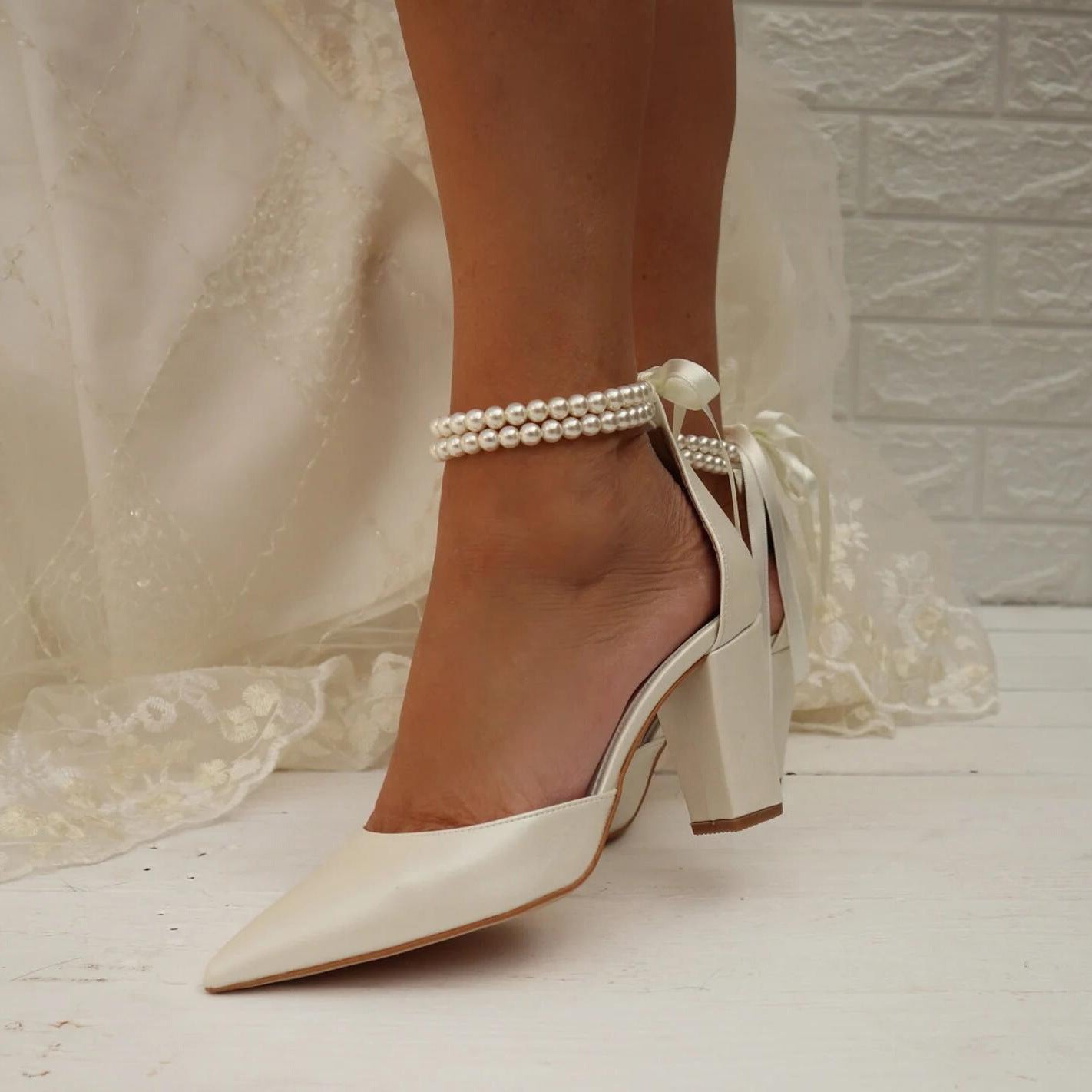 Wedding Pointed Women's Chunky Heel