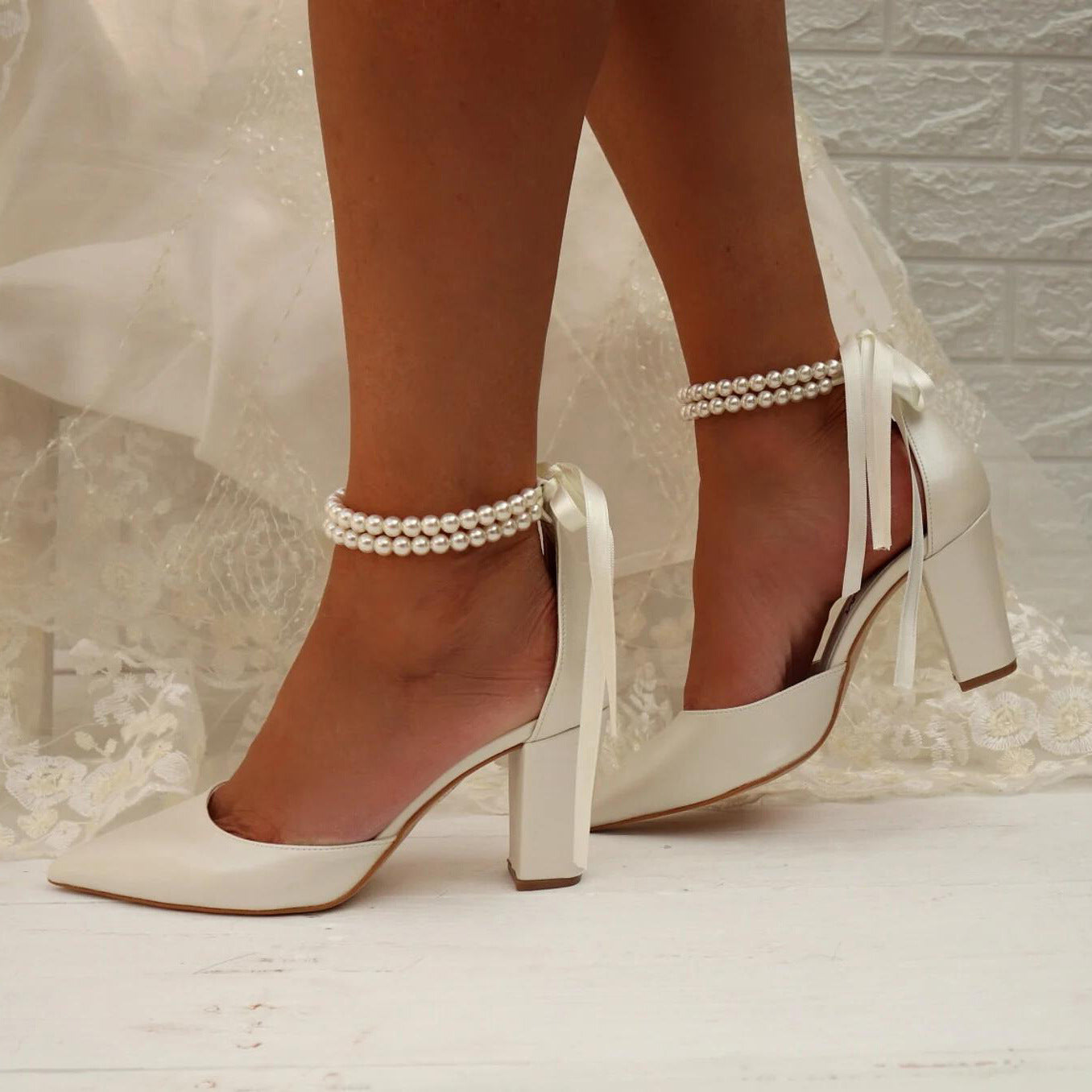Wedding Pointed Women's Chunky Heel