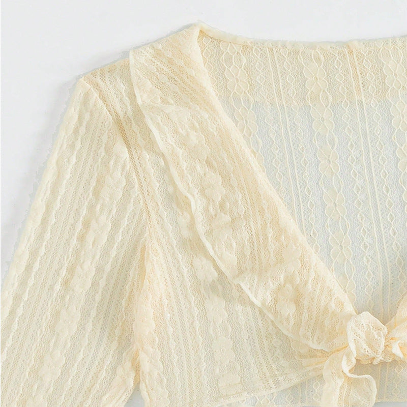 Long-sleeved Blouse Bikini Swimsuit