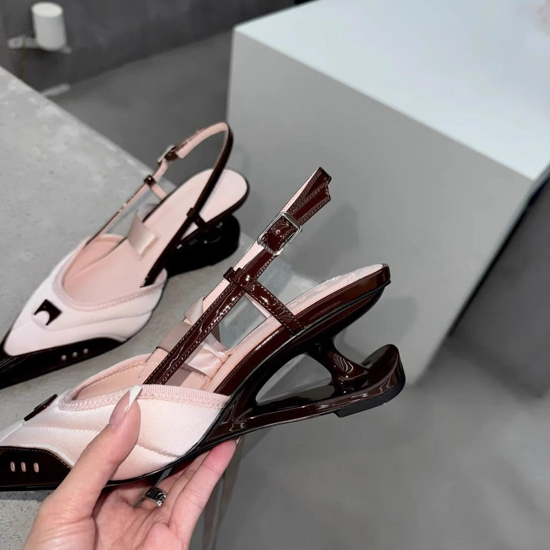 Special-shaped Root Lace-up High Heels
