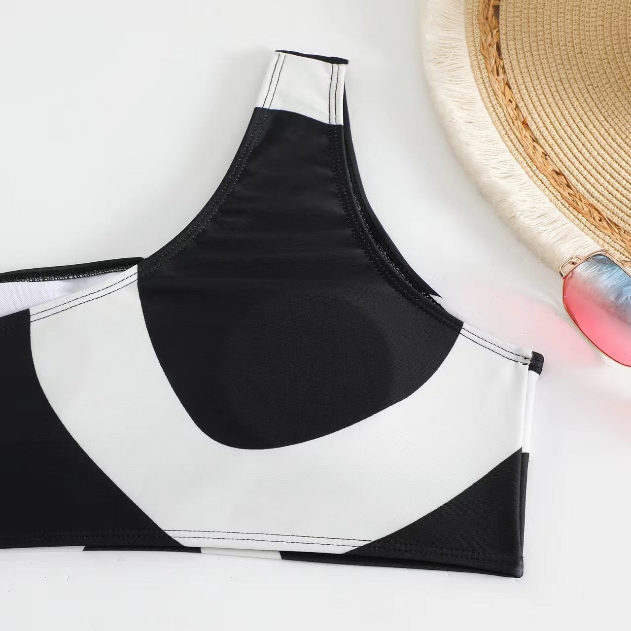 Shoulder Belt Jumpsuit Swimming Set