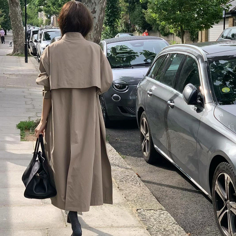 Stand Collar Loose Trench Coat