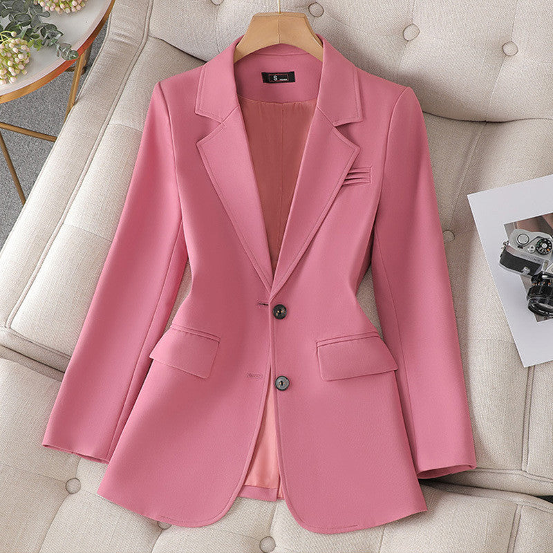 Solid Casual Suit Jacket