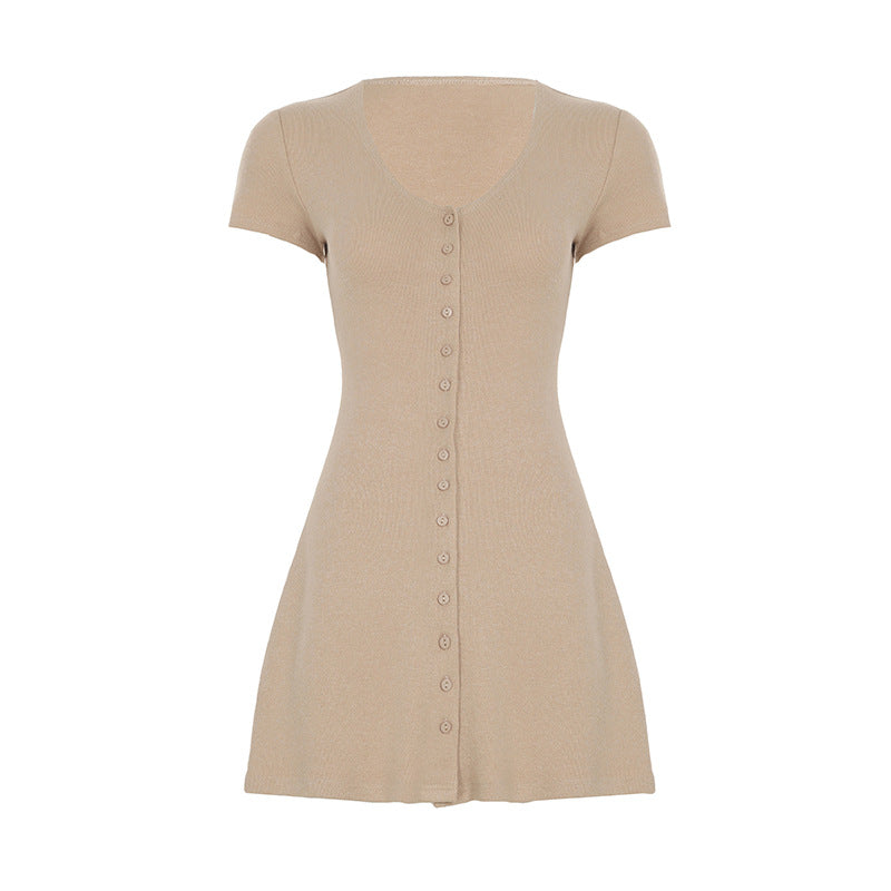 French Romantic Girl Knitted Dress