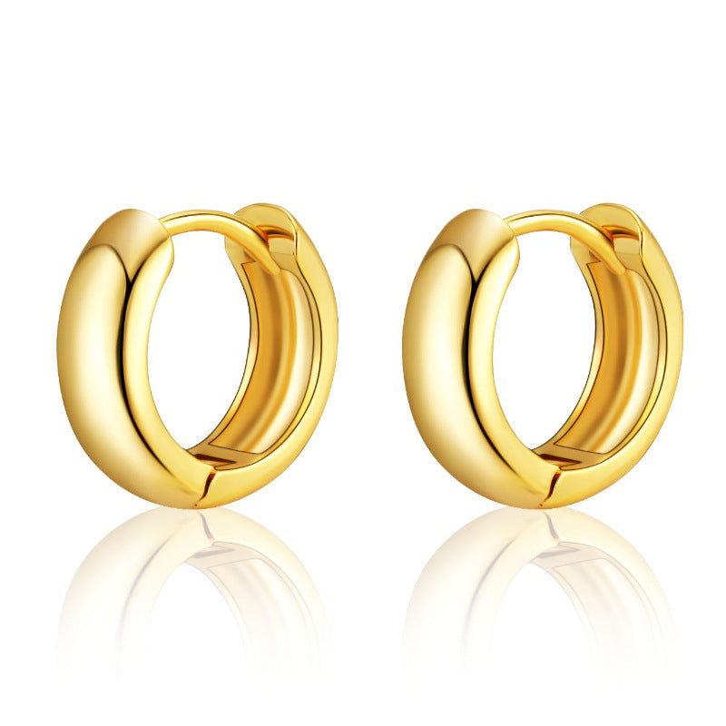 Simple Plain Hoop Earrings
