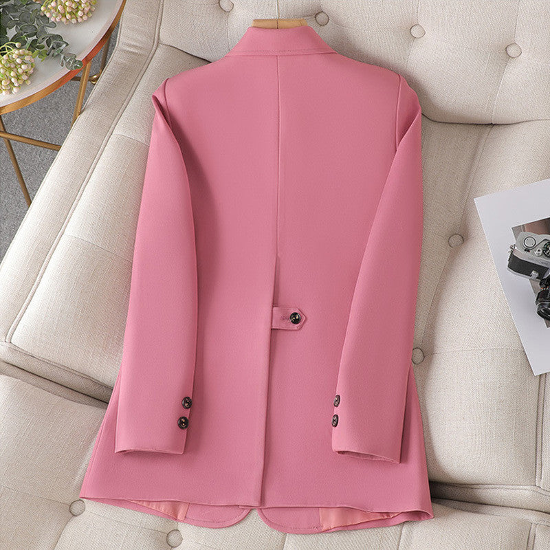 Solid Casual Suit Jacket
