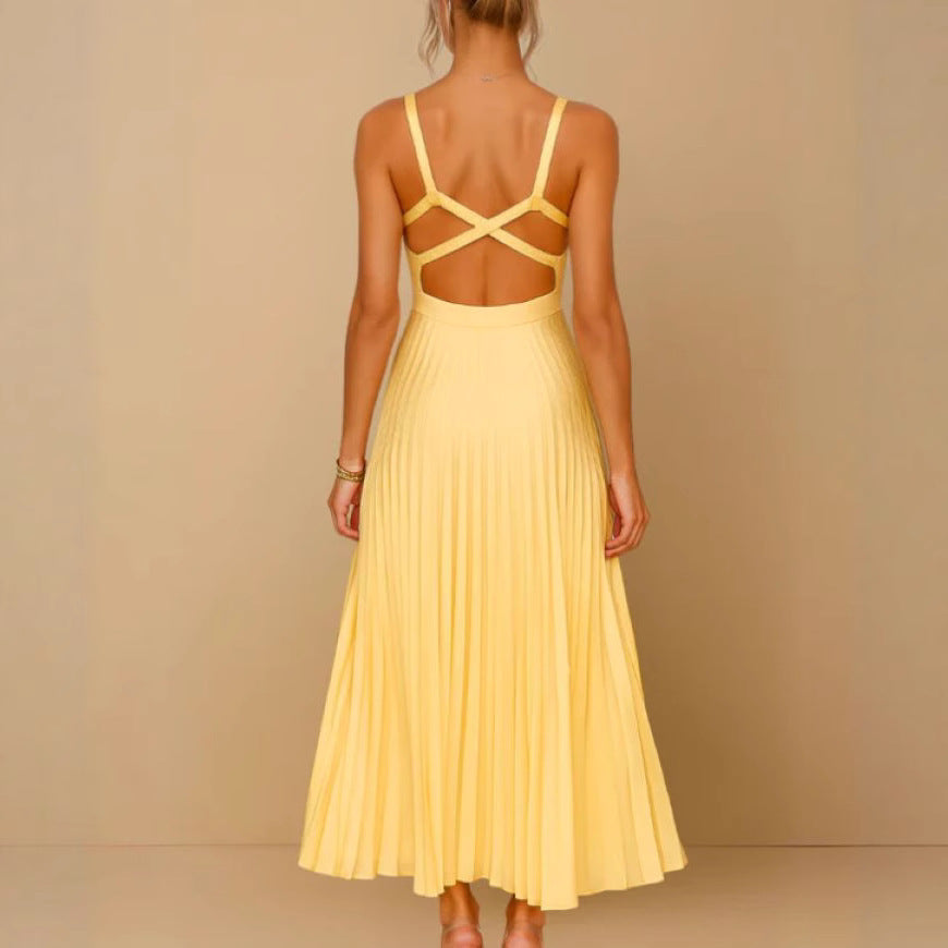 Strap Folding Elegant Dress