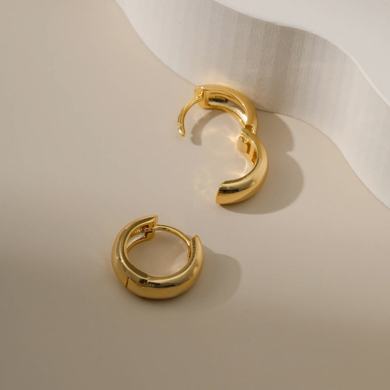 Simple Plain Hoop Earrings