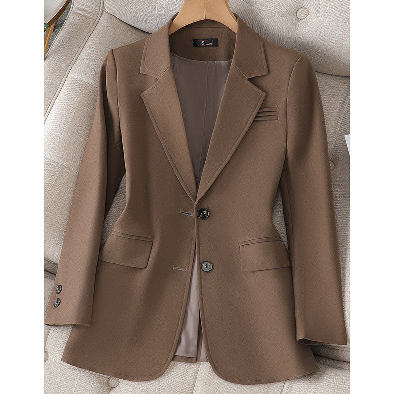 Solid Casual Suit Jacket