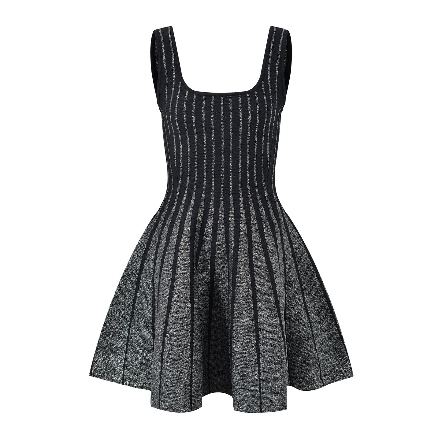 French Style Socialite Vertical Stripes Knitted Skirt