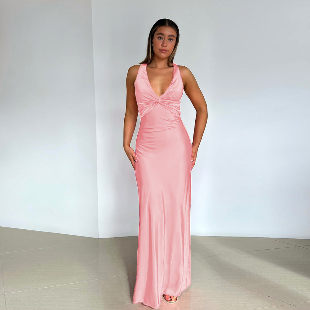 Fashion Slim Fit Satin Dress