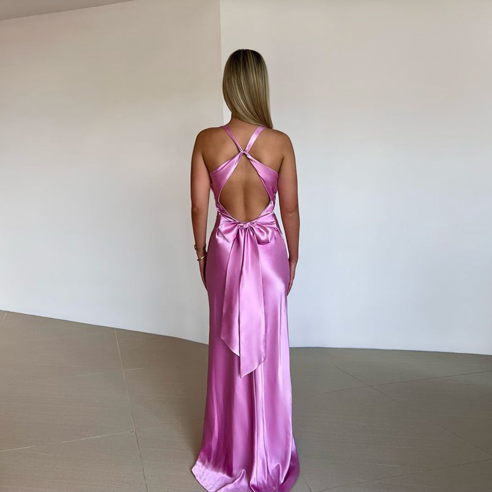 Fashion Slim Fit Satin Dress