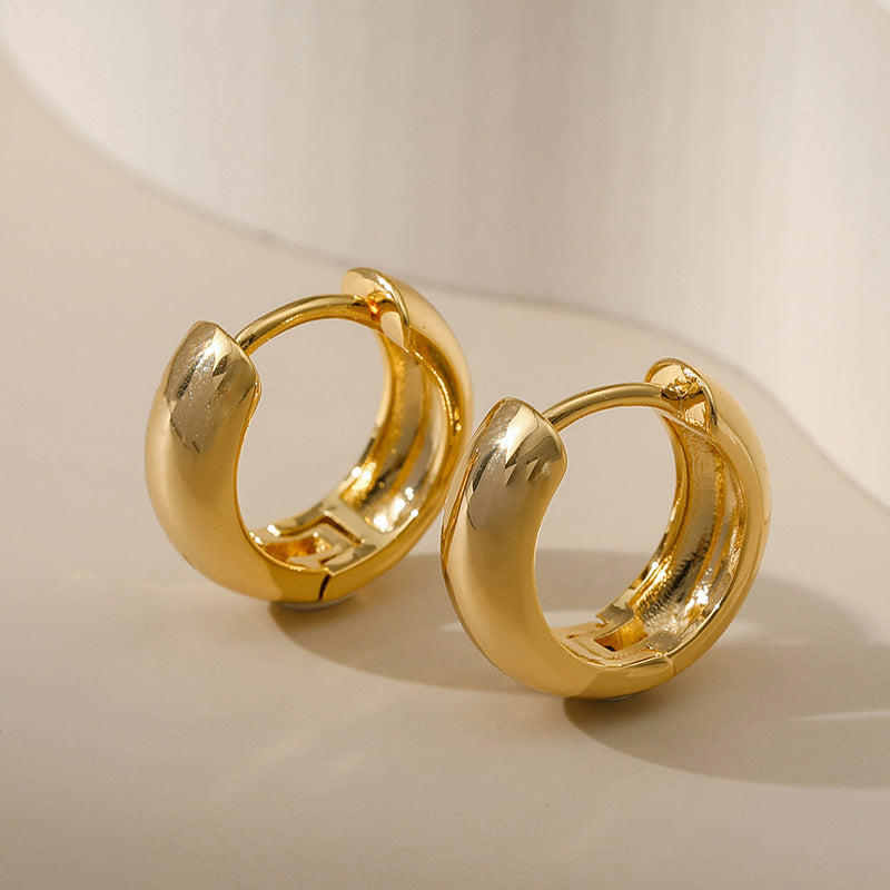 Simple Plain Hoop Earrings