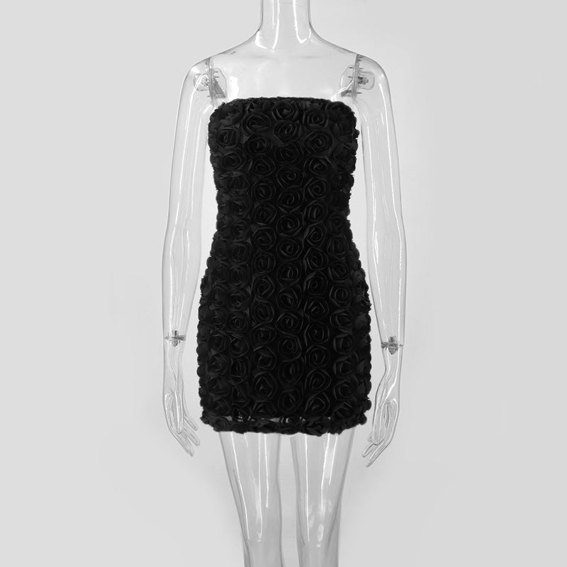 Tube Top Flower Hip Dress