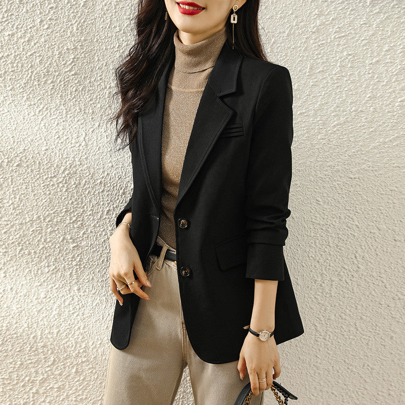 Solid Casual Suit Jacket