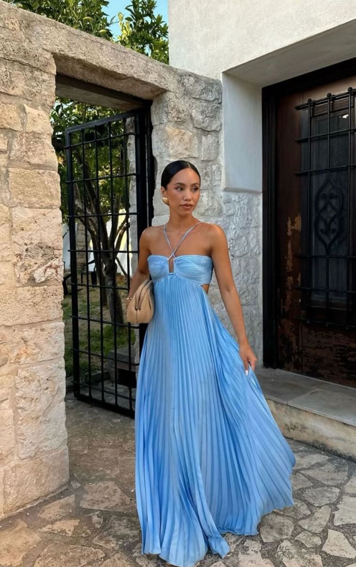 Tube-top Pleated Sleeveless Sling Dress