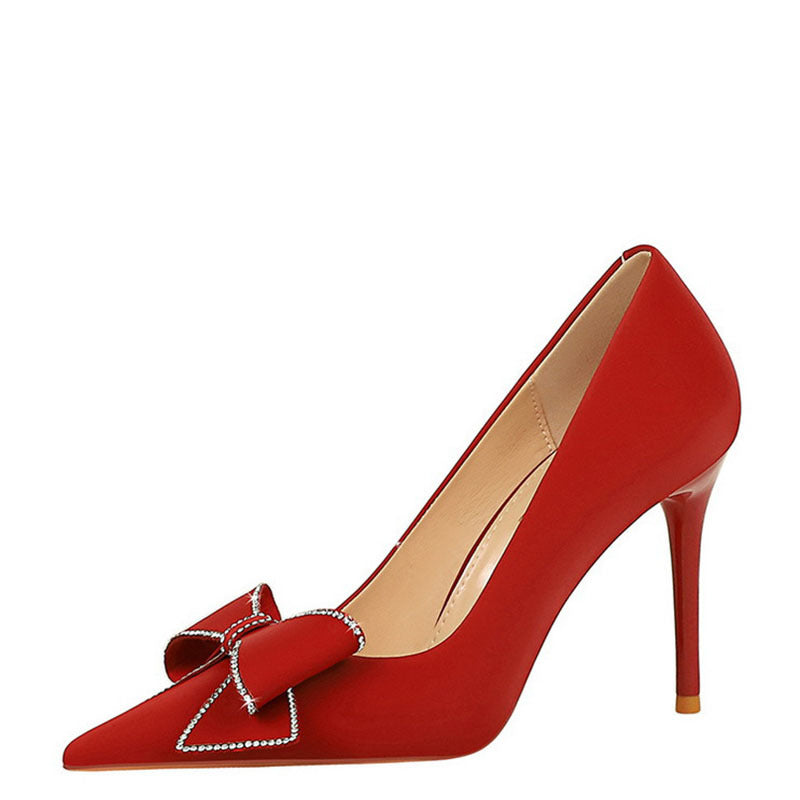 Rhinestone Bow Stiletto