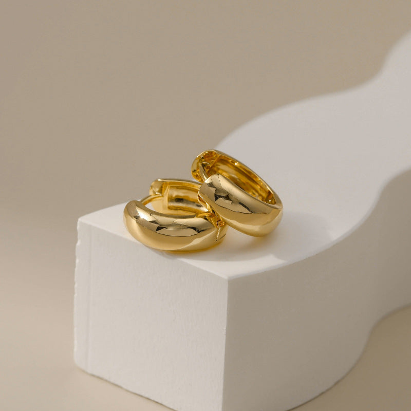Simple Plain Hoop Earrings