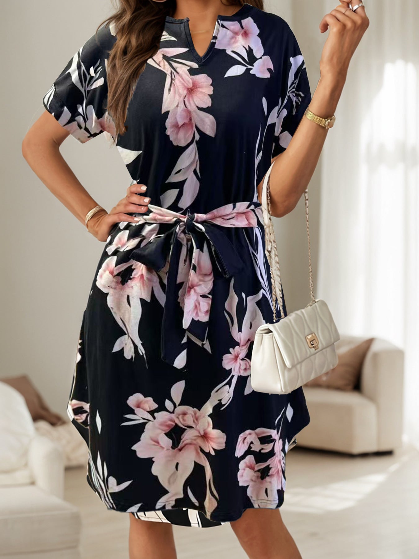 V-neck Elegant Dress