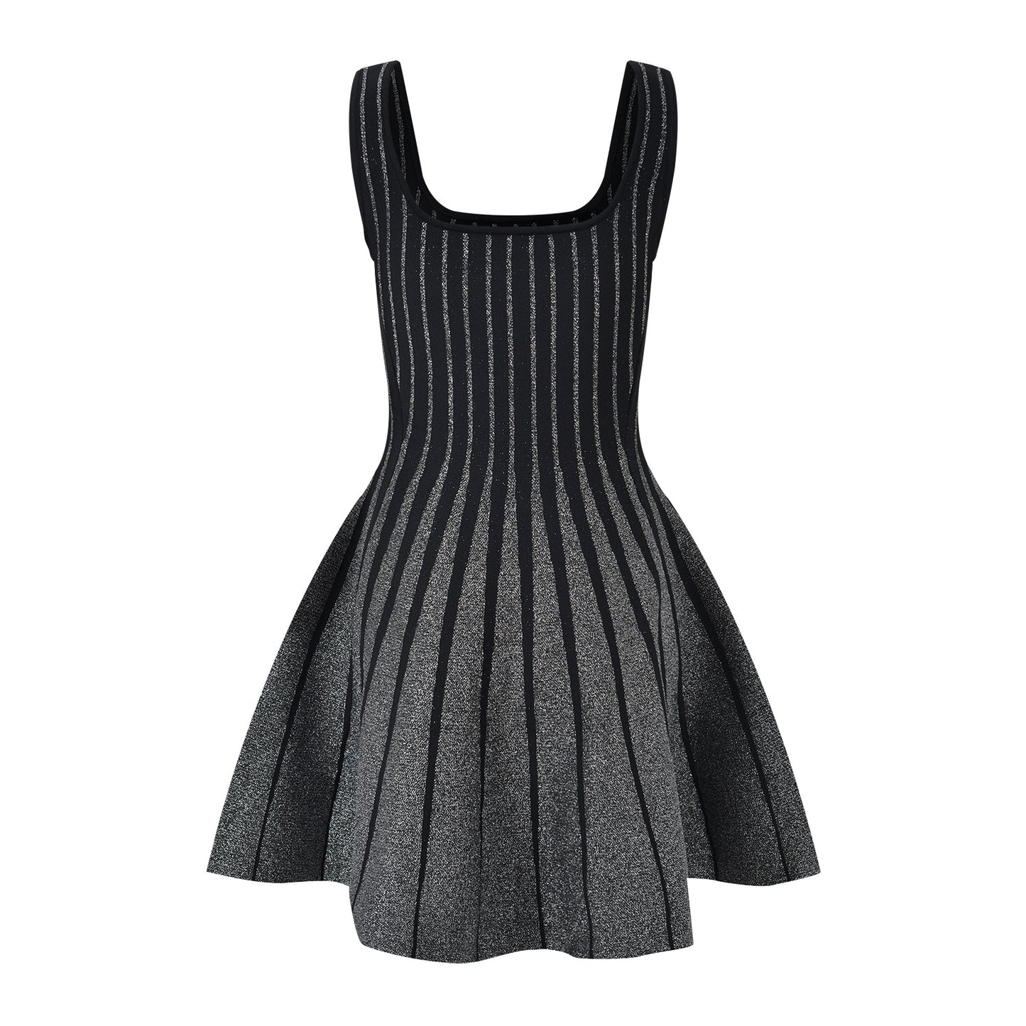 French Style Socialite Vertical Stripes Knitted Skirt