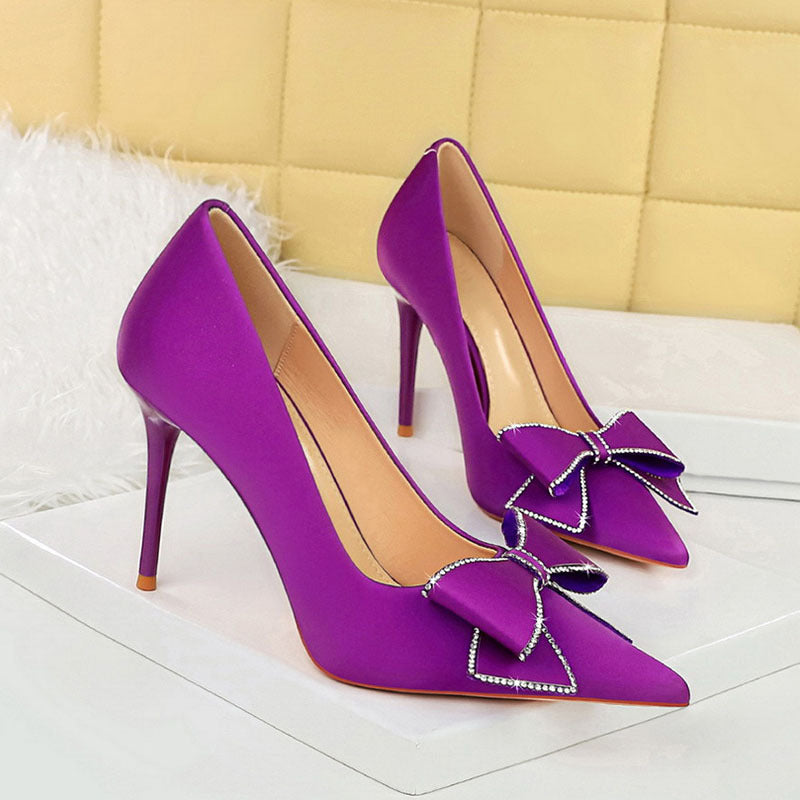 Rhinestone Bow Stiletto