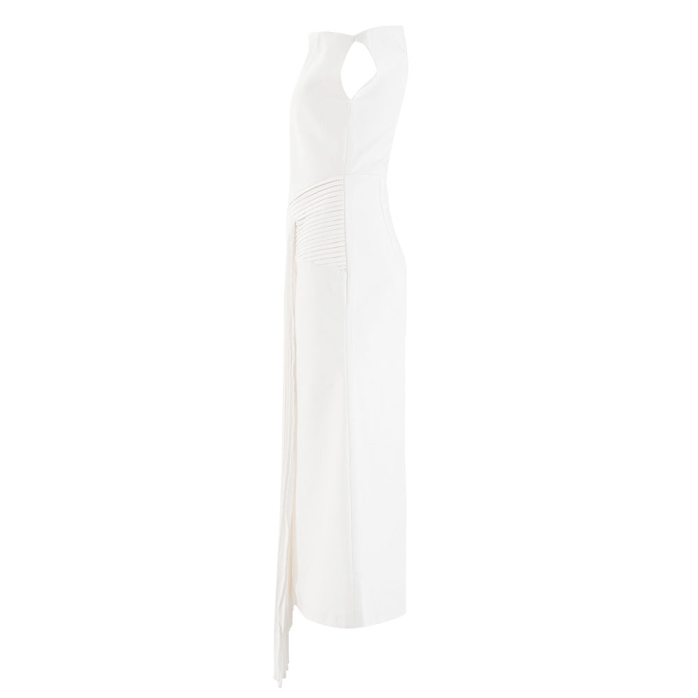 French Style Sloping Shoulder Dress