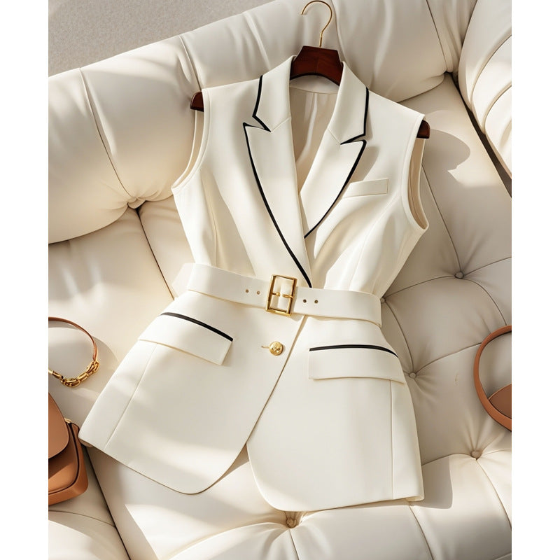 Solid Classic Style White Suit