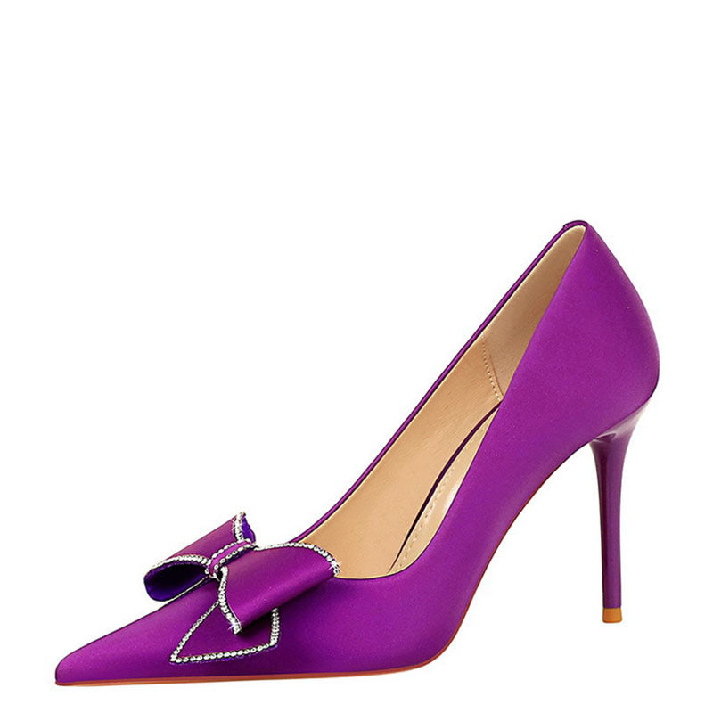 Rhinestone Bow Stiletto