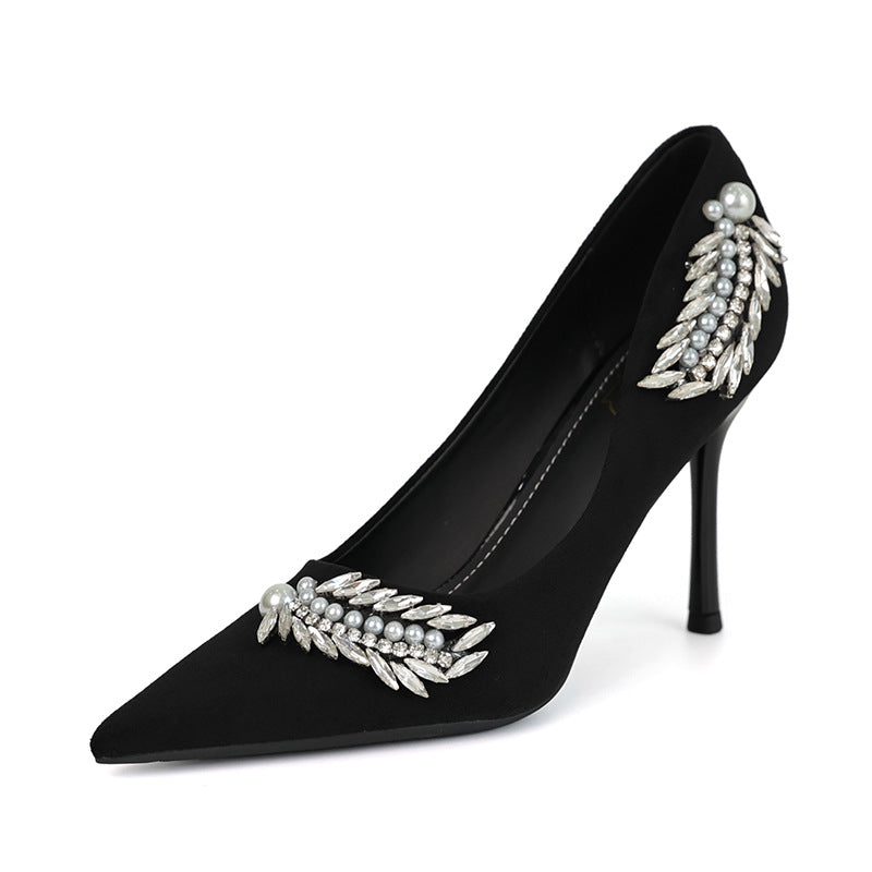 Suede High Heels