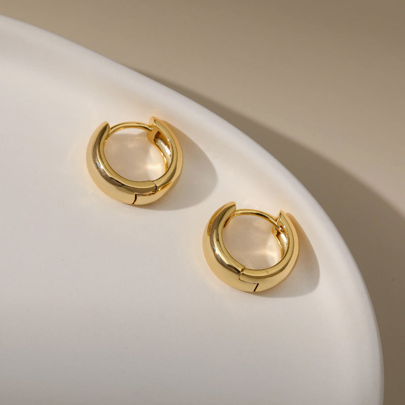 Simple Plain Hoop Earrings