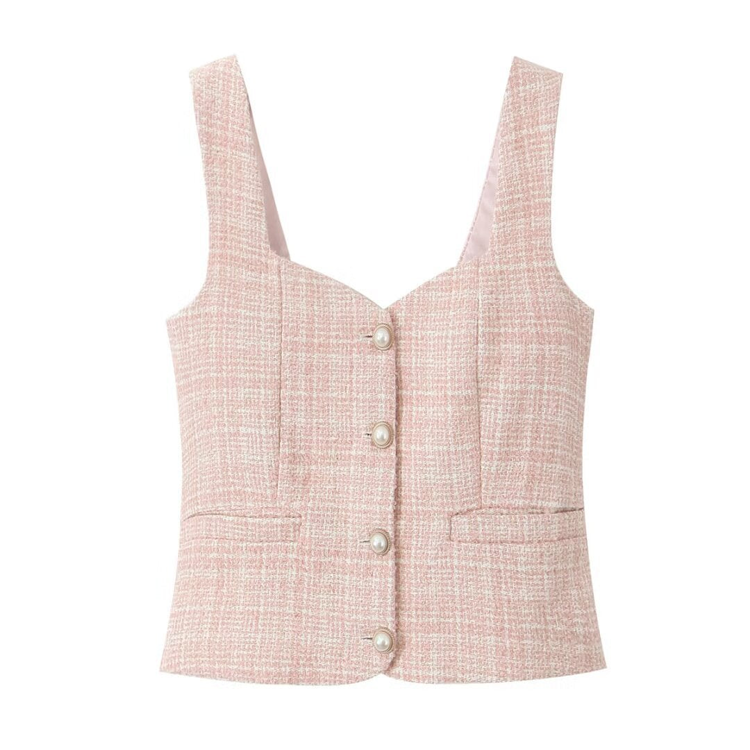 Vest Mid-length Dress Set