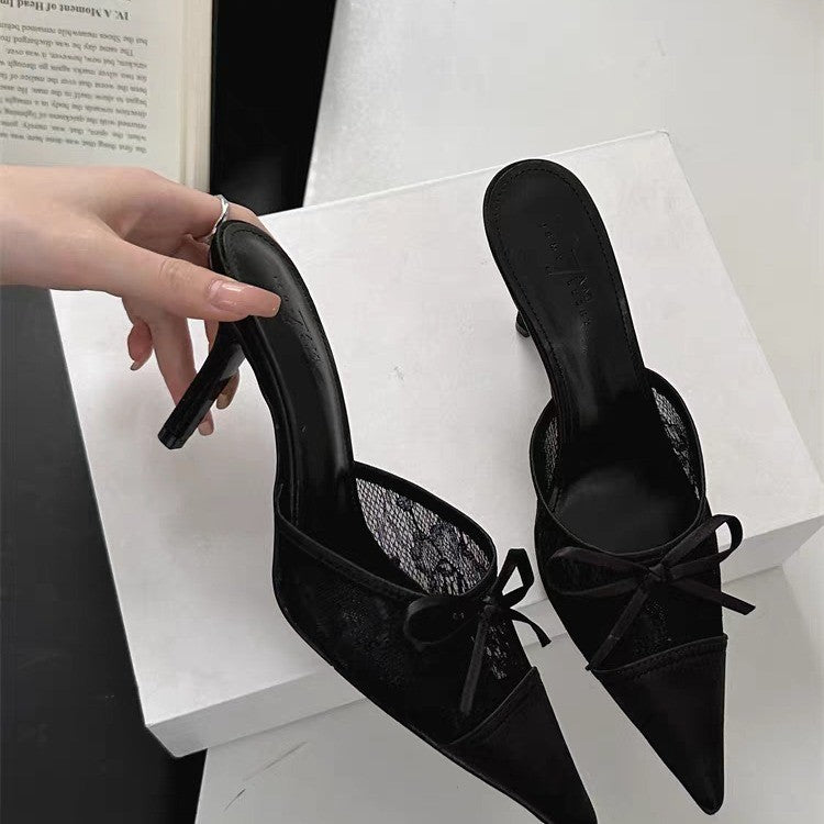 Pointed Toe Bowknot High Heels