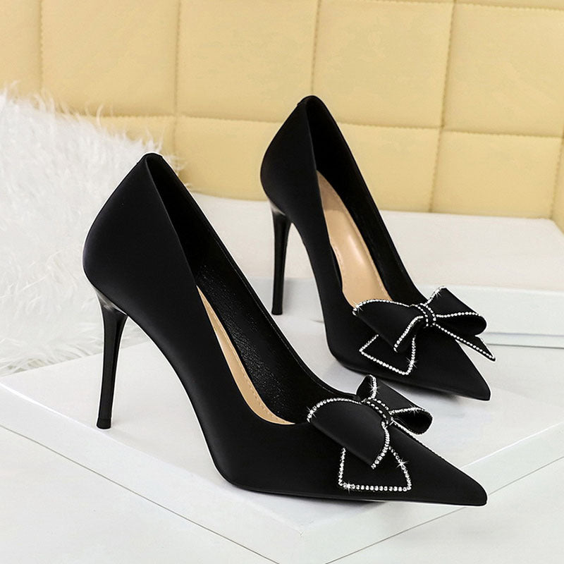 Rhinestone Bow Stiletto