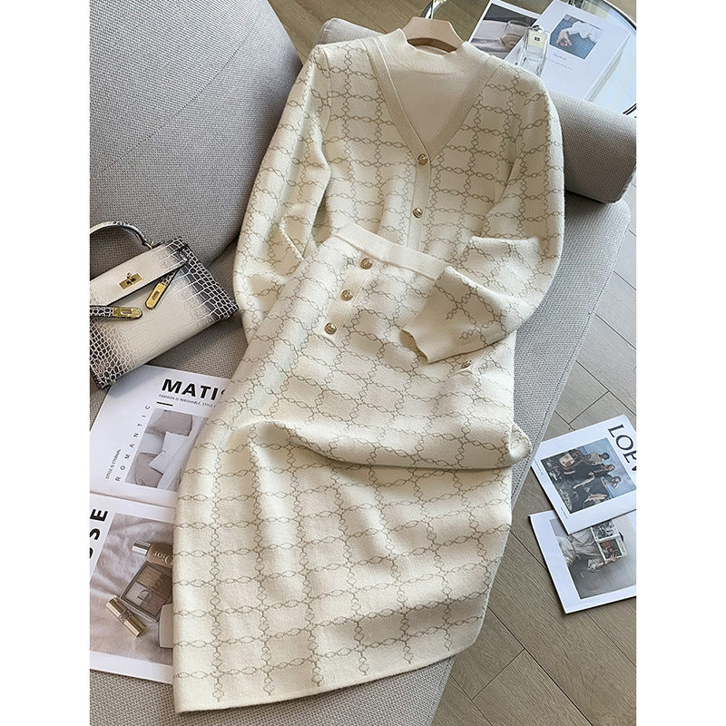 Sweaters Skirt Two-piece Suit