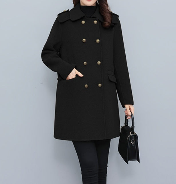 Wool Double Breasted Coat