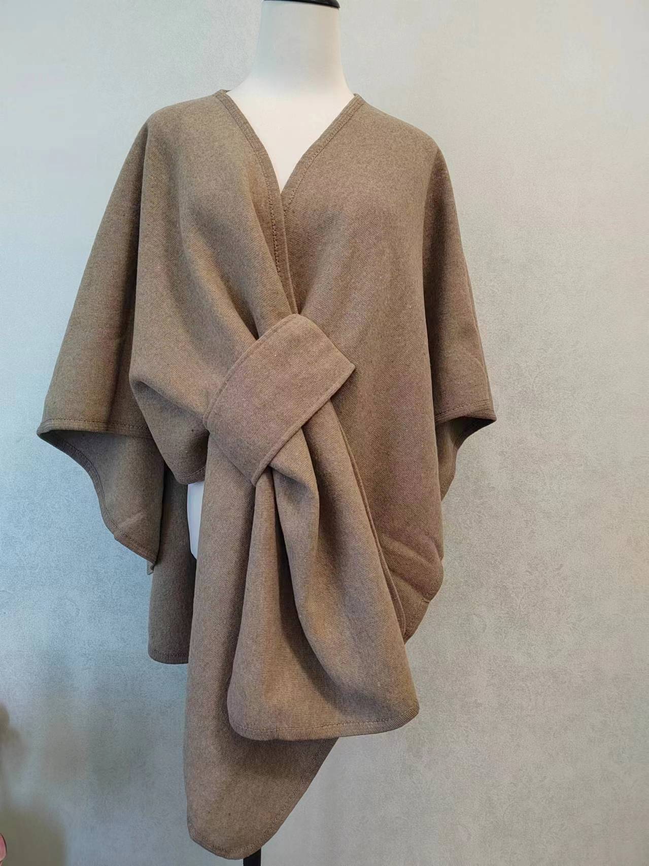 Fur Knitted Cardigan Cape And Shawl